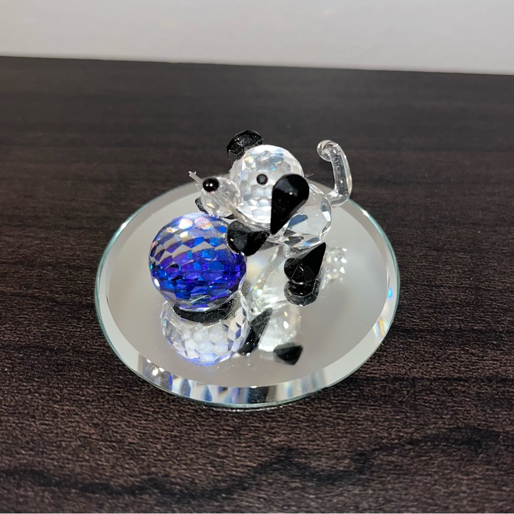 Swarovski Crystal Puppy with Ball